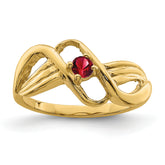 14k Genuine 1 Stone Mother's Ring - 7 / Genuine